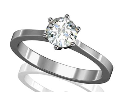 Solitario 6 Garras Para Piedra De 6 mm, Oro Gris 800 Ref. O 70/90 - Imagen Estandar - 3