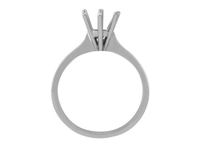 Solitario 6 Garras Para Piedra De 6,5mm, Oro Gris 800 Ref. Ro 10120