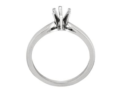Solitario 6 Garras, Para Piedras De33,5 Mm, Oro Blanco 18k Pd 13. Re F. 26001