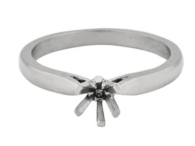 Solitario 6 Garras, Para Piedras De3/3,5 Mm, Oro Blanco 18k Pd 13. Re F. 26001 - Imagen Estandar - 2