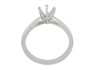 Solitario 6 Garras, Para Piedra De 44,5mm, Oro Gris 18k Pd 13. Ref.26002