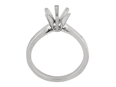 Solitario 6 Garras, Para Piedra De 5mm, Oro Gris 18k Pd 13. Ref. 26003