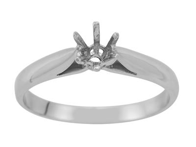 Solitario 6 Garras Para Piedra De 4,5 mm, Oro Gris De 18k. Ref. 25376 - Imagen Estandar - 2
