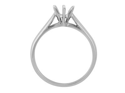 Solitario 6 Garras Para Piedra De 5,9mm, Oro Blanco De 18k. Ref. 25378