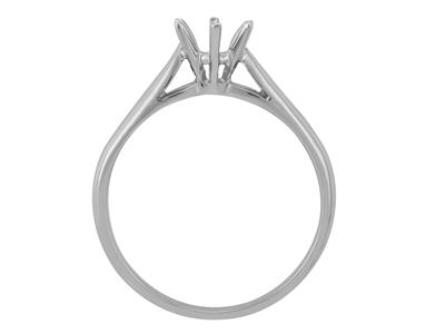 Solitario 6 Garras Para Piedra De 6,1mm, Oro Blanco De 18k. Ref. 25379