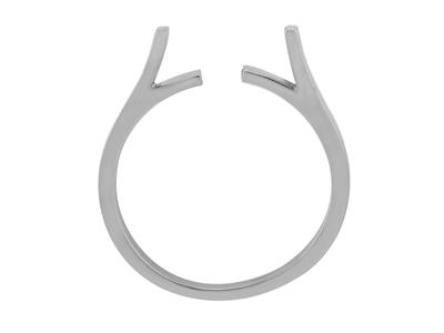 Cuerpo De Anillo Plano, Oro Gris 800 Ref. 01808
