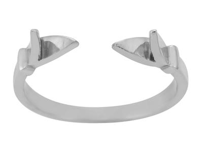 Anillo Cuerpo 1/2 Brazalete, Oro Blanco 800 Ref. 01809 - Imagen Estandar - 2