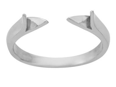 Anillo Cuerpo 1/2 Brazalete, Oro Blanco 800 Ref. 01812 - Imagen Estandar - 2