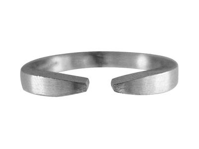 Cuerpo De Anillo Abierto Plano, Oroblanco De 18k, Talla 50, Ref. S61 - Imagen Estandar - 2