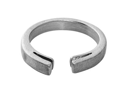 Anillo Con Tiras De Palmeta, Oro Blanco De 18k, Talla 50 Ref. S66 - Imagen Estandar - 2