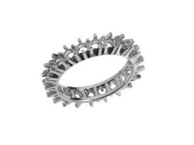 Alianza Engarzada Con 4 Garras 1 Hilera, Oro Gris 18k Pd 13,5. Ref. 308 - Imagen Estandar - 1
