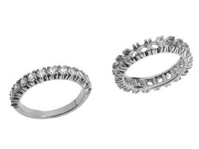 Anillo Engastado Con 4 Garras 1 Hilera, Orgris 18k Pd 13,5. Ref. 318 - Imagen Estandar - 3