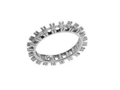 Alianza Engarzado Con 4 Garras 1 Hilera, Oro Gris 18k Pd 13,5. Ref. 330