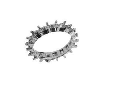 Alianza De Boda Con Engaste De 4 Garras 1 Hilera, Orgris 18k Pd 13,5. Ref. 370