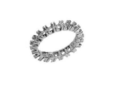 Alianza De Boda Engarzado Con 4 Garras 1 Hilera, Oro Gris 18k Pd 13,5.ref. 420