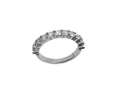 Anillo Con Engaste De 2 Garras 1 Hilera, Orgris 18k Pd 13,5. Ref. 440/5037 - Imagen Estandar - 2