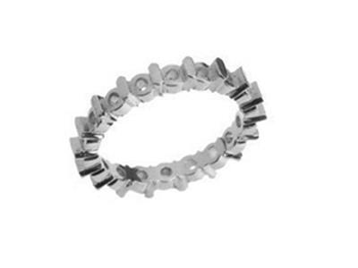 Alianza Barra Recta 1 Fila, Oro Gris 18k Pd 13.5. Ref. 4515009