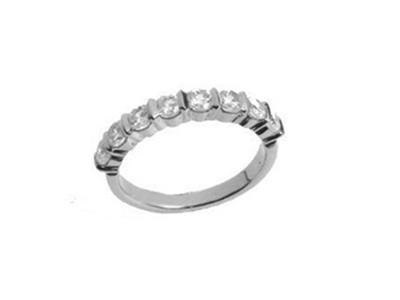 Alianza Barra Recta 1 Fila, Oro Gris 18k Pd 13.5. Ref. 451/5009 - Imagen Estandar - 2