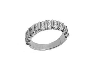 Alianza Completa De Barrette De 2 Hileras, Oro Gris De 18 K Peso 13,5.ref. 452 - Imagen Estandar - 2