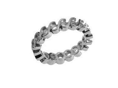 Alianza Engarzado s De 1 Hilera, Oro Gris De 18k Pd 13,5. Ref. 4855043
