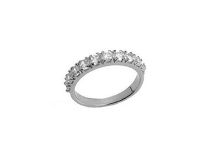 Alianza De Boda Engarzado Con 4 Garras 1 Hilera, Oro Gris 18k Pd 13,5.referencia. 500 - Imagen Estandar - 2
