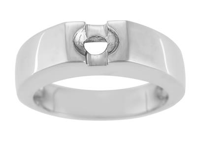 Solitario Para Piedra De 6 mm, Ancho 5,8 mm, Oro Gris 800 Ref. Sf60-90 - Imagen Estandar - 2