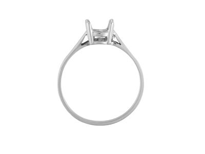 Anillo Engastado Con 4 Garras Para Piedra Ovalada De 8 X 6 mm, Oro Blanco 800 Ref.15363. - Imagen Estandar - 1