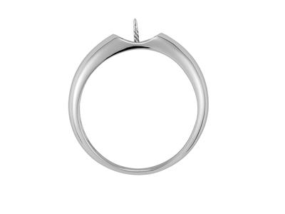 Anillo Para Perla De 7a 9mm, Oro Blanco De 18k. Ref. Bg138