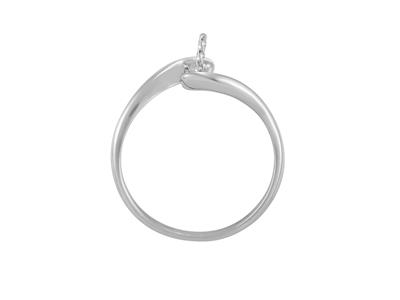 Anillo Para Perla De 7a 9mm, Oro Blanco De 18k. Ref. Bg53