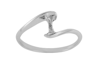Anillo Para Perla De 7 a 9 mm, Oro Blanco De 18k. Ref. Bg53 - Imagen Estandar - 2