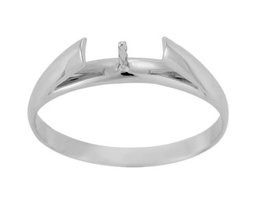Anillo Para Perla De 5 a 7 mm, Oro Blanco De 18k. Referencia. Solo S - Imagen Estandar - 2