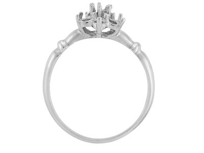 Anillo Squito, Piedra Central Redonda De 3,5mm, Oro Blanco De 18k. Referencia. 18333