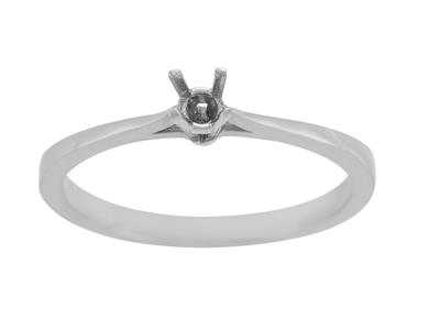 Solitario 4 Garras Para Piedra De 2,6 mm, Oro Gris 800 Ref. Ar15/20 - Imagen Estandar - 2