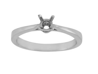 Solitario 4 Garras Para Piedra De 3,5 mm, Oro Gris 800 Ref. Ar40/50 - Imagen Estandar - 2
