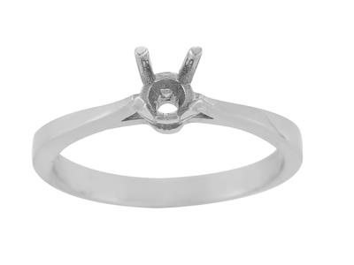 Solitario 4 Garras Para Piedra De 4 mm, Oro Gris 800 Ref. Ar50/60 - Imagen Estandar - 2