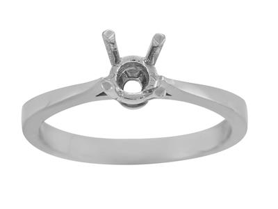 Solitario 4 Garras Para Piedra De 4,5 Mm, Oro Gris 18k Ref. Ar70/90 - Imagen Estandar - 2