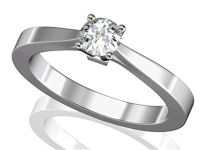 Solitario 4 Garras Para Piedra De 4,5 Mm, Oro Gris 18k Ref. Ar70/90 - Imagen Estandar - 3