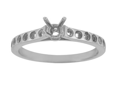 Solitario 4 Garras Para Piedra Central 4,4 mm, Oro Gris 800 Ref. Ga30/35 - Imagen Estandar - 2