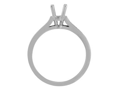 Solitario 4 Garras Para Piedra Central 4,80mm, Oro Blanco 800 Ref. Ga4050