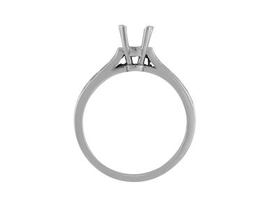 Solitario 4 Garras Para Piedra Central De 6mm, Oro Blanco 800 Ref. Ga7090