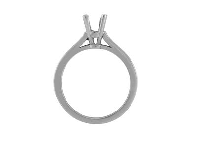 Solitario 4 Garras Para Piedra Central 6,8mm, Oro Blanco 800 Ref. Ga10120