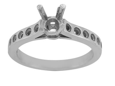 Solitario 4 Garras Para Piedra Central 6,8 mm, Oro Blanco 800 Ref. Ga10/120 - Imagen Estandar - 2