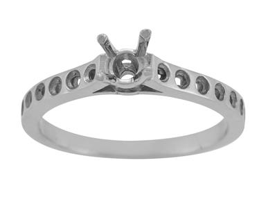 Solitario 4 Garras Para Piedra Central 5,6 mm, Oro Blanco 800 Ref. Ga50/60 - Imagen Estandar - 2