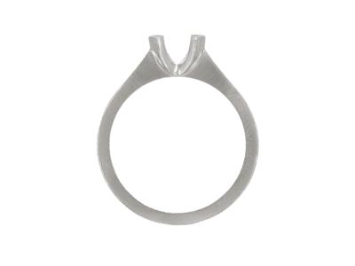 Engaste Semi-cerrado Solitario Parapiedra De 6 mm, Cuerpo Plano, Oro Gris De 18kpd, Dedo 54 - Imagen Estandar - 2