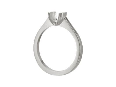 Engaste Semi-cerrado Solitario Parapiedra De 6 mm, Cuerpo Plano, Oro Blanco De 18 Kpd, Talla 64 - Imagen Estandar - 3