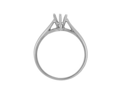 Solitario 6 Garras Para Piedra De 5mm, Oro Blanco 18k. Ref. 25377