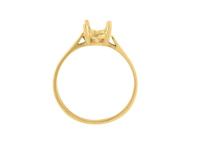 Anillo Engastado Con 4 Garras Para Piedra Ovalada De 8 X 6 mm, Oro Amarillo De 18k. Ref. 15363 - Imagen Estandar - 1