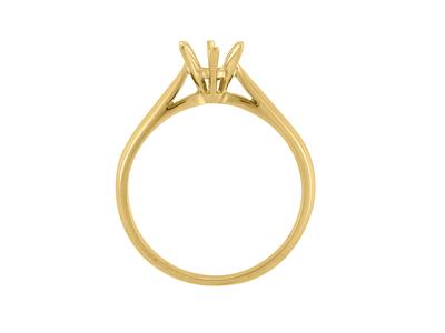 Solitario 6 Garras Para Piedra De 5,9mm, Oro Amarillo De 18k. Ref. 25378