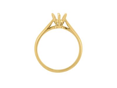 Solitario 6 Garras Para Piedra De 6,1mm, Oro Amarillo De 18k. Ref. 25379