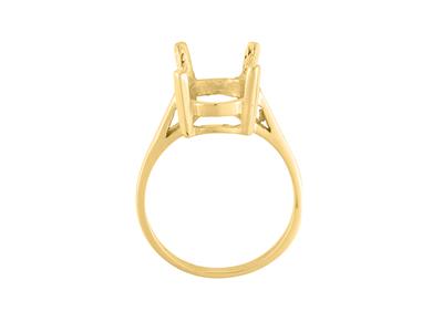 Anillo Engastado Con 4 Garras Para Piedra Ovalada De 14 X 10 mm, Oro Amarillo De 18k. Ref. 15371 - Imagen Estandar - 1